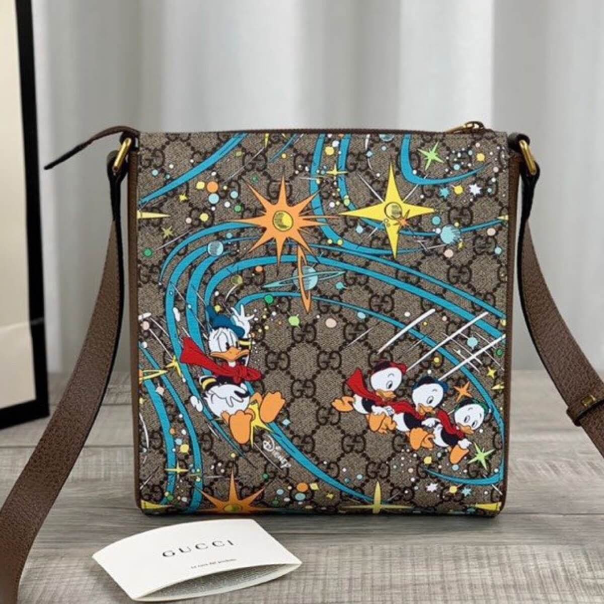Gucci Designer x Disney Donald Duck Messenger Bag, Gucci Handbag, Designer Handbag, Cheap Designer Handbag, Designer Handbag