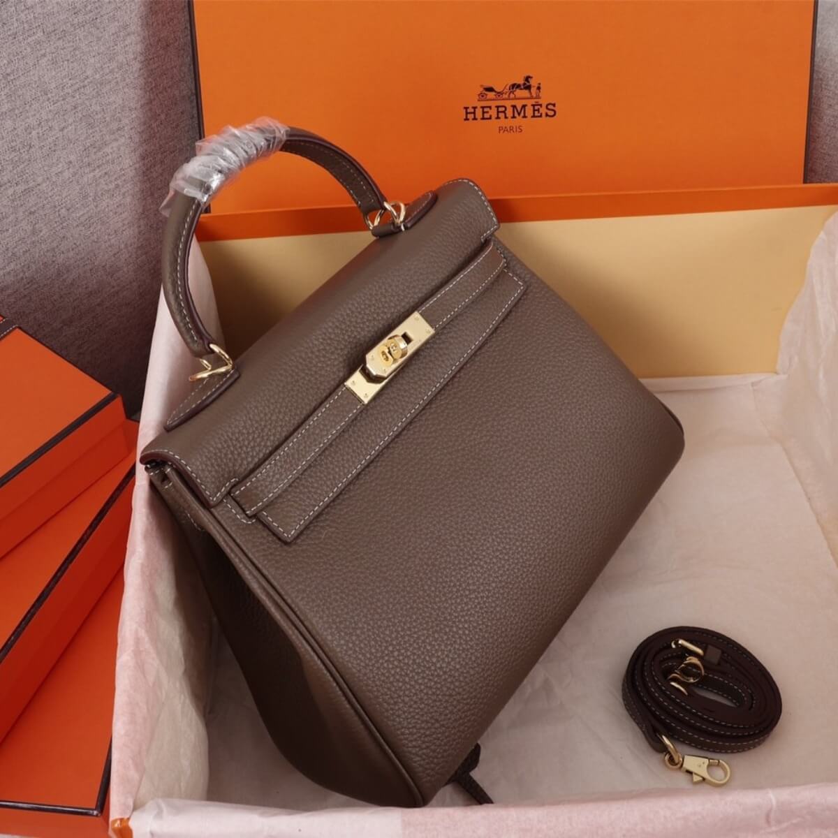Hermes Designer Nata Epsom Kelly 25 Sellier Handbag, Hermes Handbag, Designer Handbag, Cheap Designer Handbag, Designer Handbag