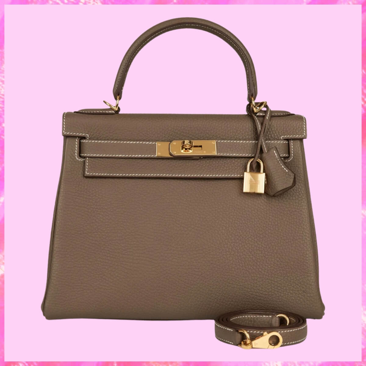Hermes Designer Nata Epsom Kelly 25 Sellier Handbag, Hermes Handbag, Designer Handbag, Cheap Designer Handbag, Designer Handbag