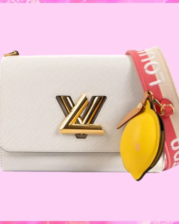 Louis Vuitton Designer Twist MM Lemon Charm Handbag, Louis Vuitton Handbag, Designer Handbag, Cheap Designer Handbag, Designer Handbag
