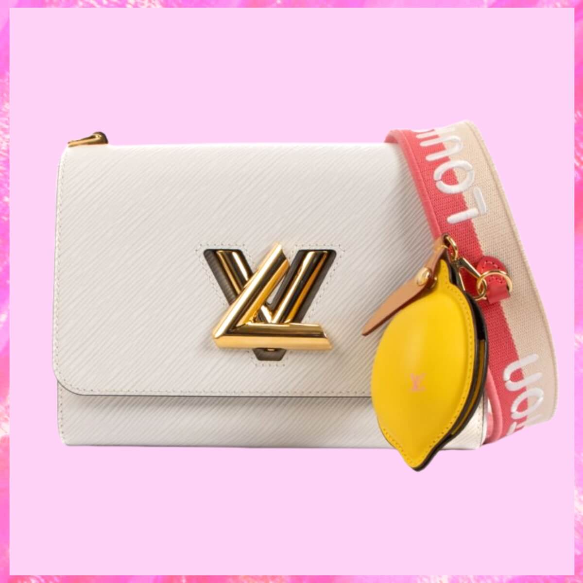 Louis Vuitton Designer Twist MM Lemon Charm Handbag, Louis Vuitton Handbag, Designer Handbag, Cheap Designer Handbag, Designer Handbag