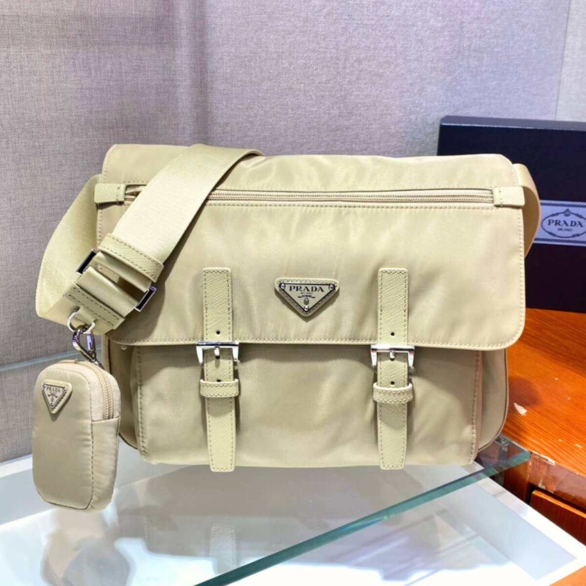 Prada Designer Nylon Weekend Messenger Shoulder Bag, Prada Handbag, Designer Handbag, Cheap Designer Handbag, Designer Handbag