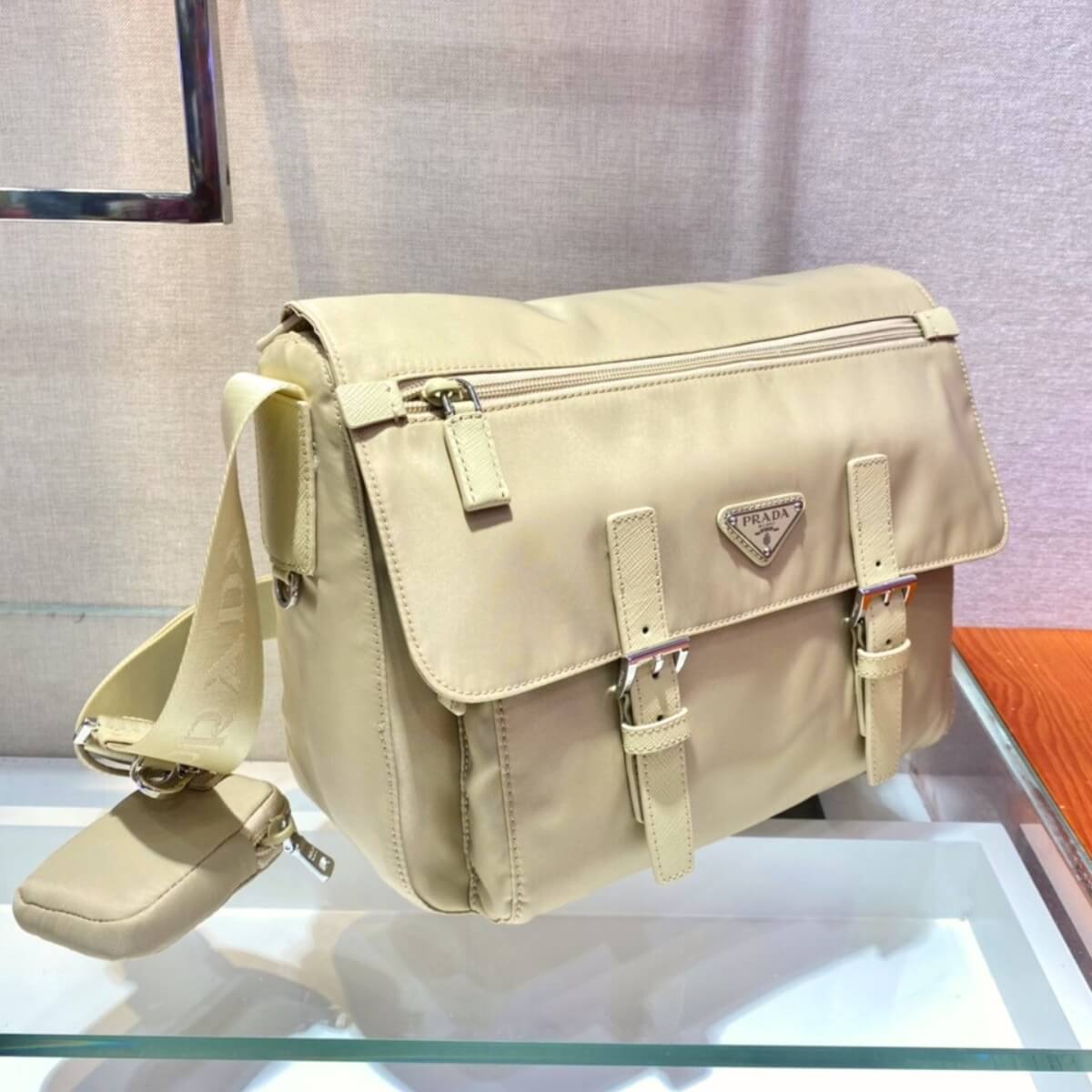 Prada Designer Nylon Weekend Messenger Shoulder Bag, Prada Handbag, Designer Handbag, Cheap Designer Handbag, Designer Handbag