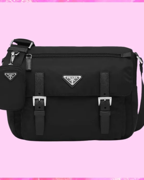 Prada Designer Nylon Weekend Messenger Shoulder Bag, Prada Handbag, Designer Handbag, Cheap Designer Handbag, Designer Handbag