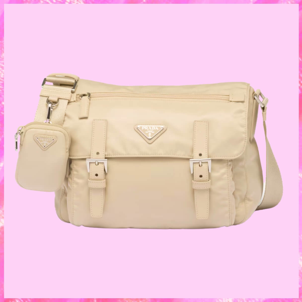 Prada Designer Nylon Weekend Messenger Shoulder Bag, Prada Handbag, Designer Handbag, Cheap Designer Handbag, Designer Handbag