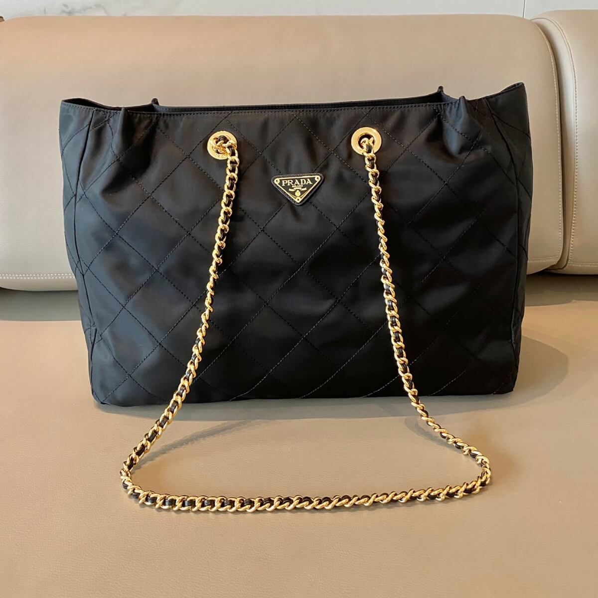 Prada Designer Re-Edition Chaîne Nylon Tote Bag, Prada Handbag, Designer Handbag, Cheap Designer Handbag, Designer Handbag