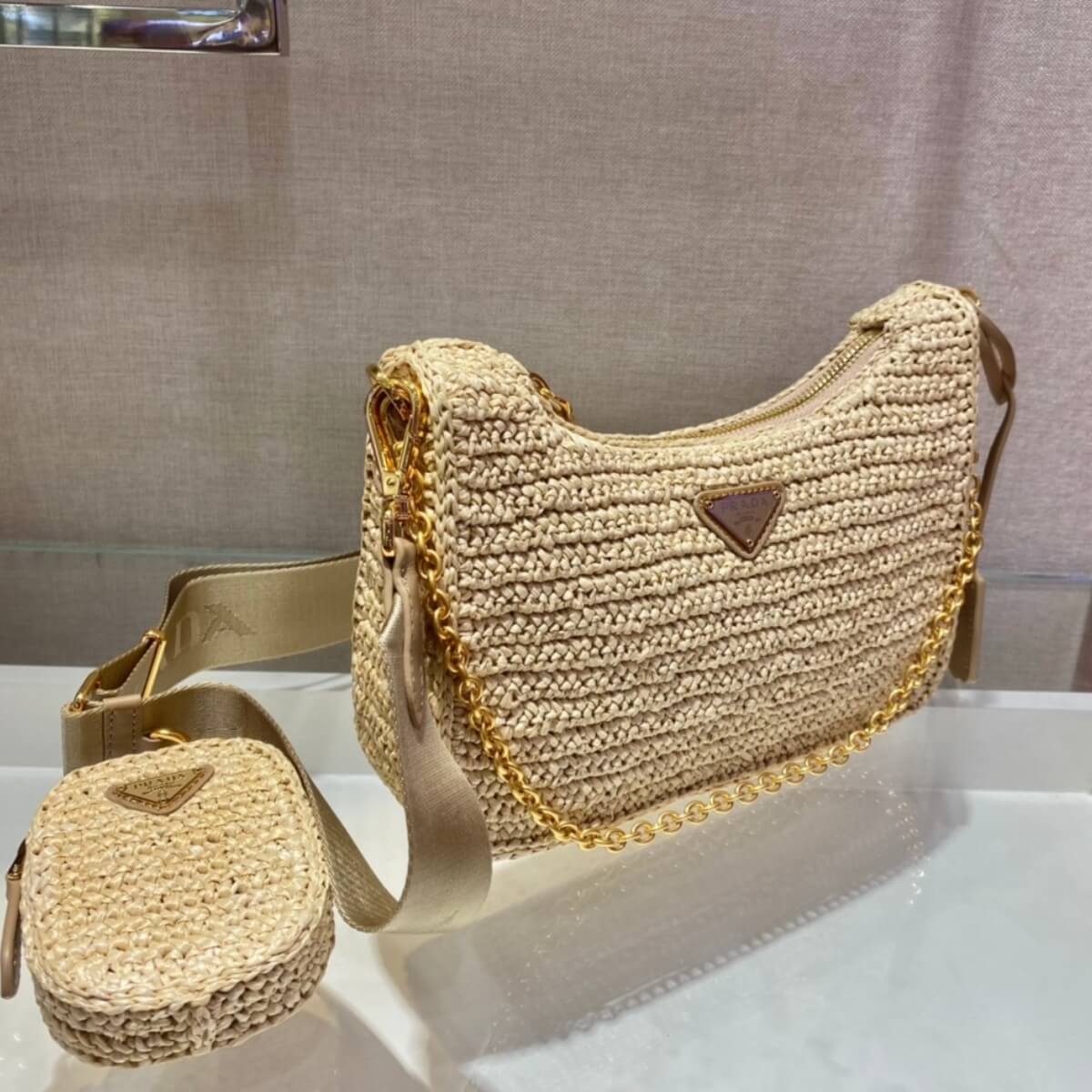 Prada Designer Re-Edition Crochet Handbag, Prada Handbag, Designer Handbag, Cheap Designer Handbag, Designer Handbag
