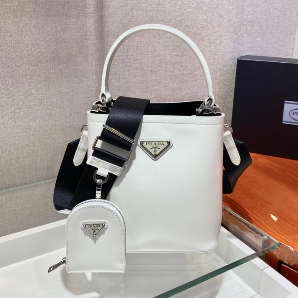 Prada Designer Saffiano Cuir Panier Bucket Bag, Prada Handbag, Designer Handbag, Cheap Designer Handbag, Designer Handbag