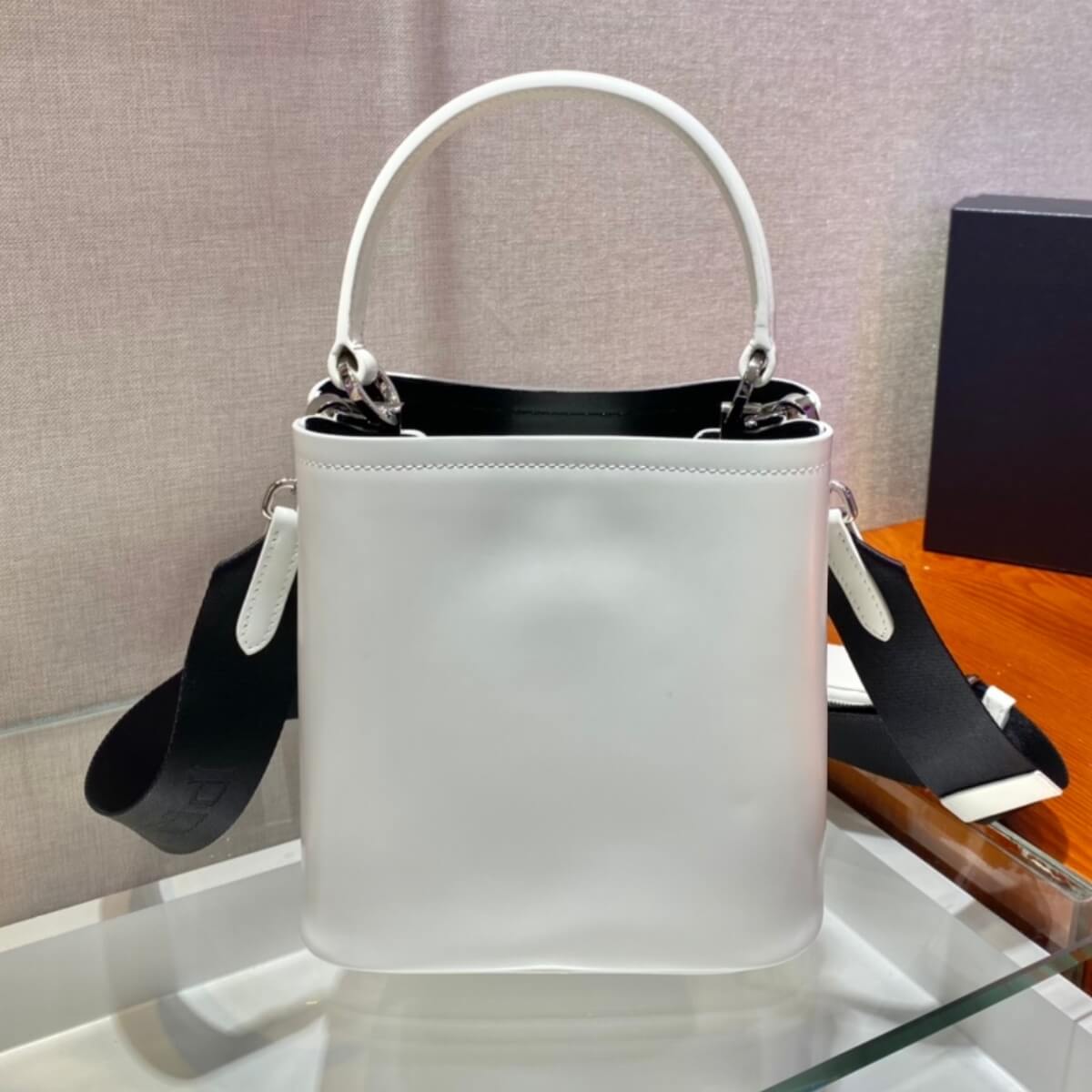 Prada Designer Saffiano Cuir Panier Bucket Bag, Prada Handbag, Designer Handbag, Cheap Designer Handbag, Designer Handbag