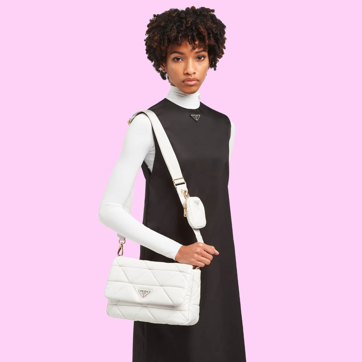 Prada Designer System Nappa Patchwork Shoulder Bag, Prada Handbag, Designer Handbag, Cheap Designer Handbag, Designer Handbag