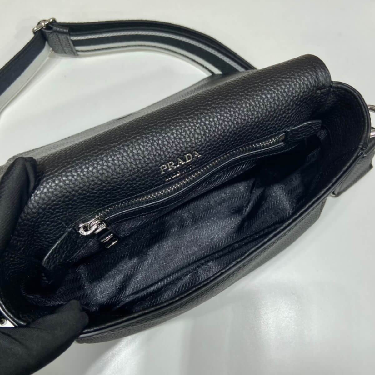 Prada Designer Vitello Daino Soft Flap Crossbody Bag, Prada Handbag, Designer Handbag, Cheap Designer Handbag, Designer Handbag