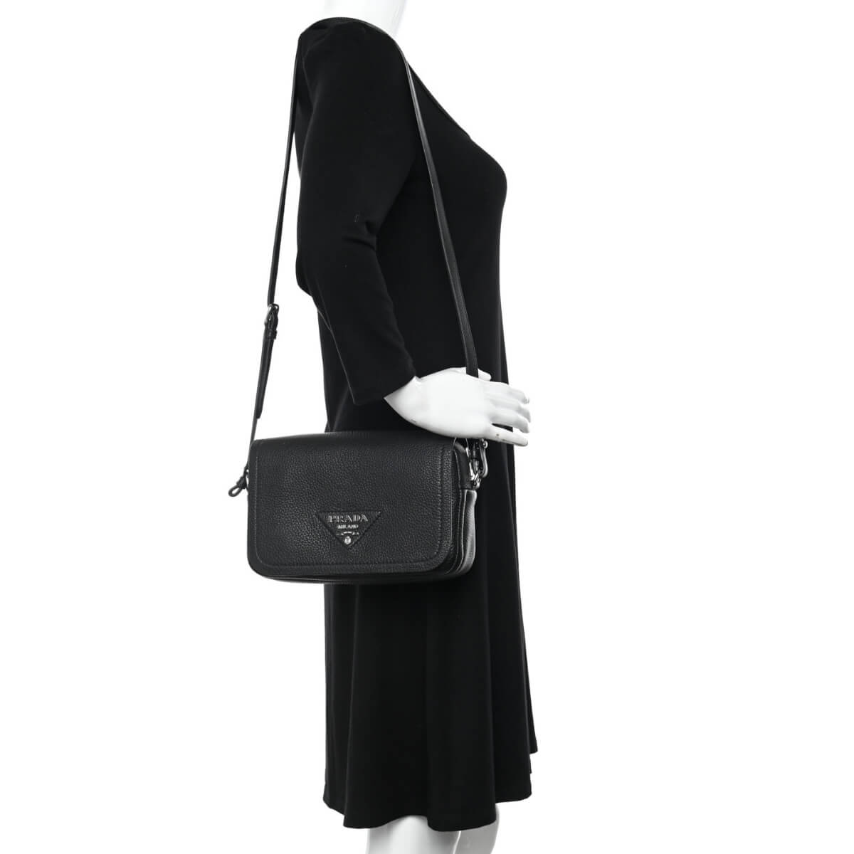 Prada Designer Vitello Daino Soft Flap Crossbody Bag, Prada Handbag, Designer Handbag, Cheap Designer Handbag, Designer Handbag