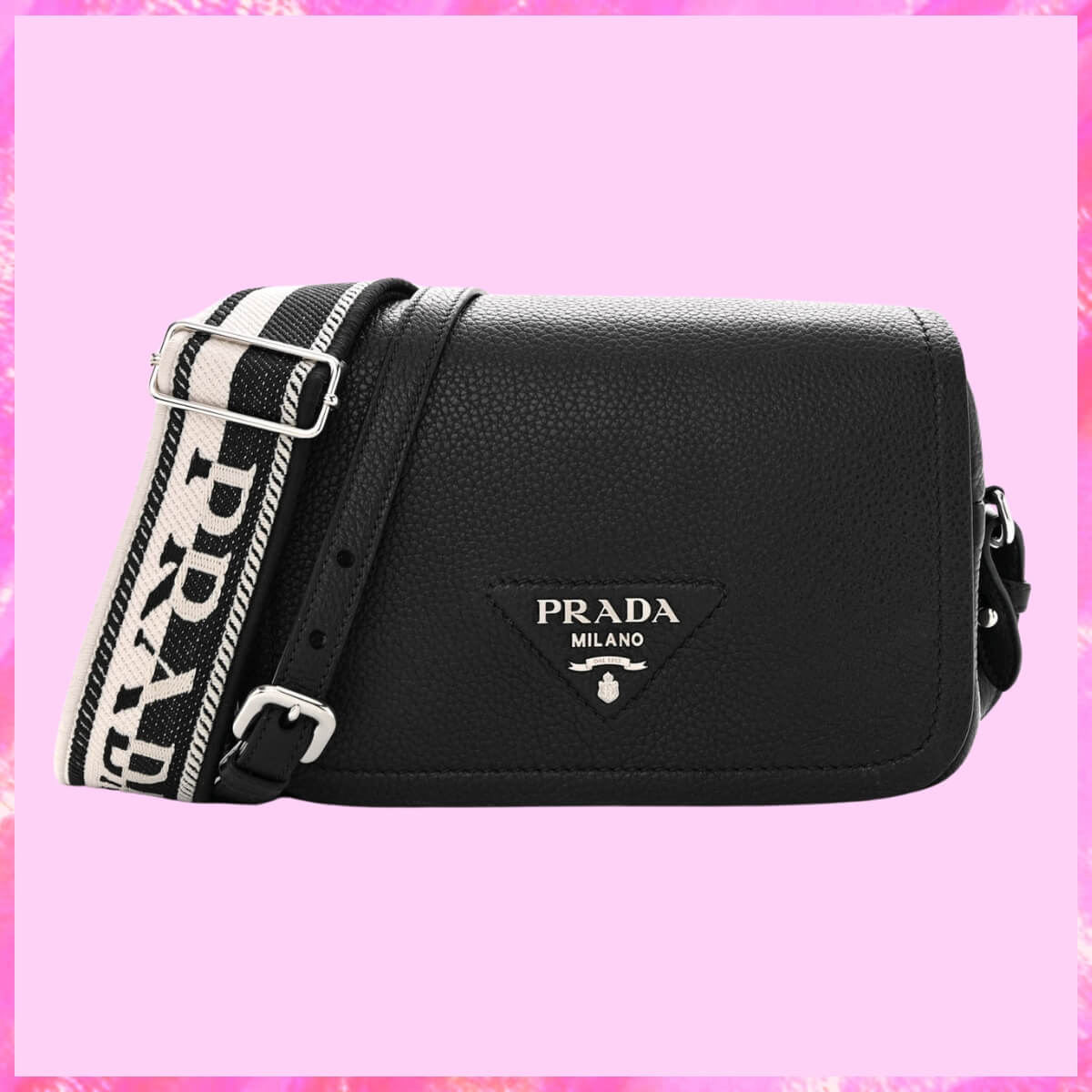 Prada Designer Vitello Daino Soft Flap Crossbody Bag, Prada Handbag, Designer Handbag, Cheap Designer Handbag, Designer Handbag