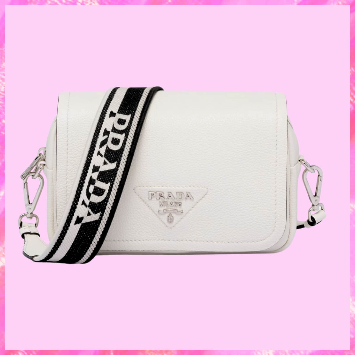 Prada Designer Vitello Daino Soft Flap Crossbody Bag, Prada Handbag, Designer Handbag, Cheap Designer Handbag, Designer Handbag