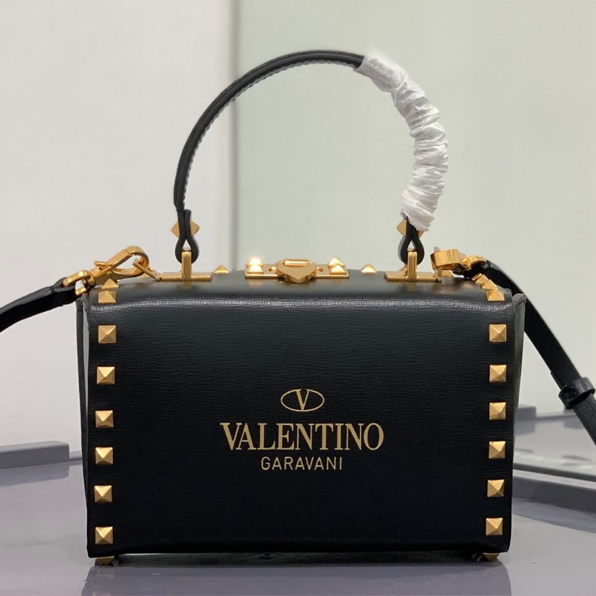 Valentino Designer Rockstud Alcove Box Shoulder Bag, Valentino Handbag, Designer Handbag, Cheap Designer Handbag, Designer Handbag