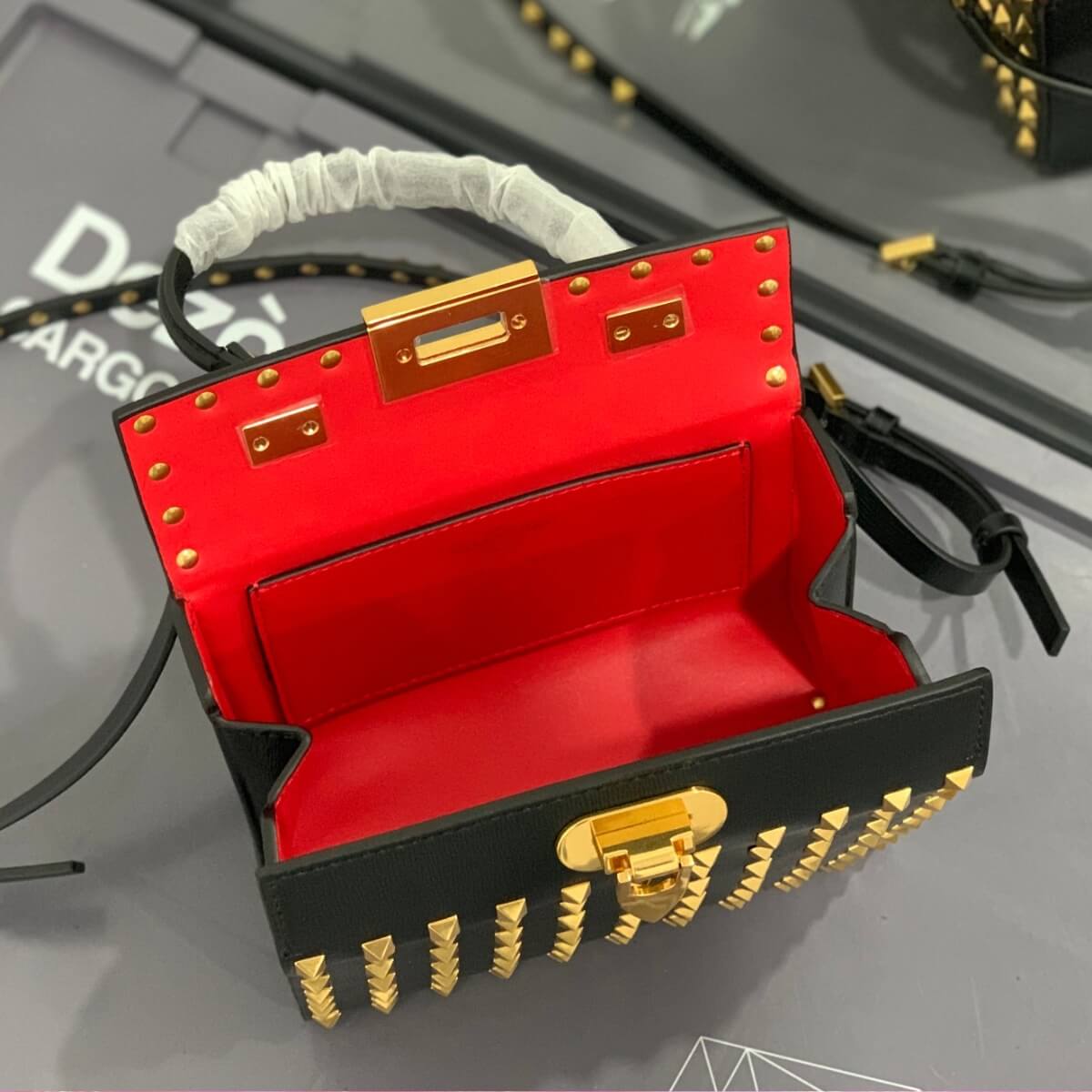 Valentino Designer Rockstud Alcove Box Shoulder Bag, Valentino Handbag, Designer Handbag, Cheap Designer Handbag, Designer Handbag