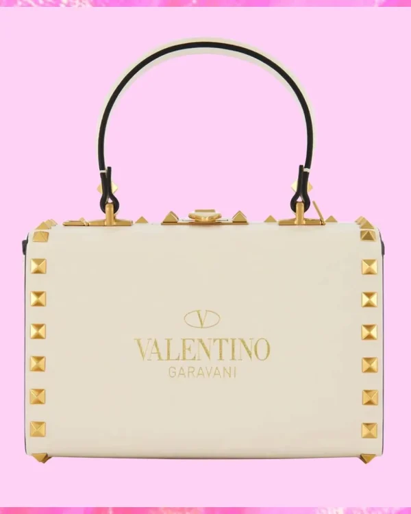Valentino Designer Rockstud Alcove Box Shoulder Bag, Valentino Handbag, Designer Handbag, Cheap Designer Handbag, Designer Handbag