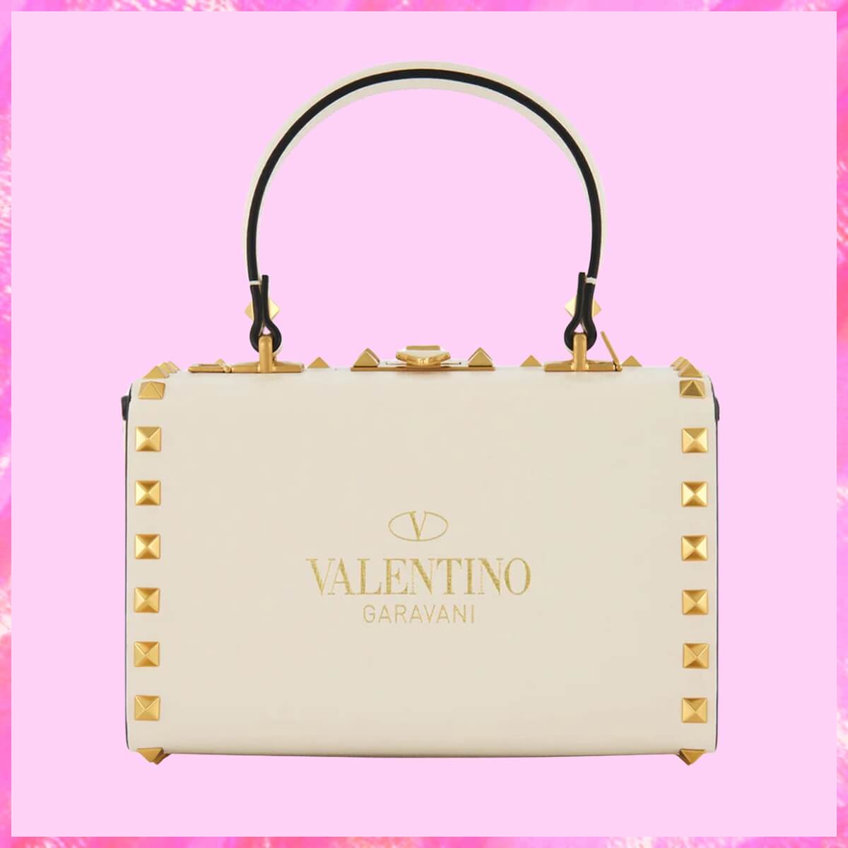 Valentino Designer Rockstud Alcove Box Shoulder Bag, Valentino Handbag, Designer Handbag, Cheap Designer Handbag, Designer Handbag