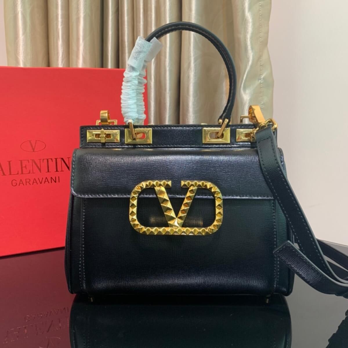 Valentino Designer Rockstud Alcove Satchel Handbag, Valentino Handbag, Designer Handbag, Cheap Designer Handbag, Designer Handbag