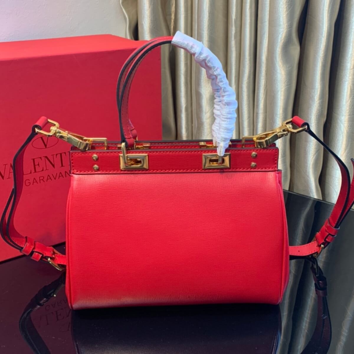Valentino Designer Rockstud Alcove Satchel Handbag, Valentino Handbag, Designer Handbag, Cheap Designer Handbag, Designer Handbag