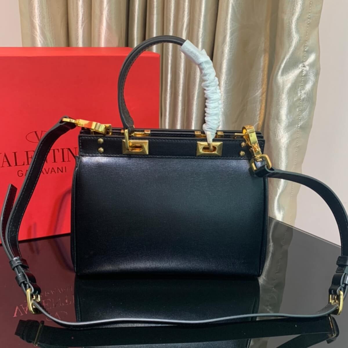 Valentino Designer Rockstud Alcove Satchel Handbag, Valentino Handbag, Designer Handbag, Cheap Designer Handbag, Designer Handbag