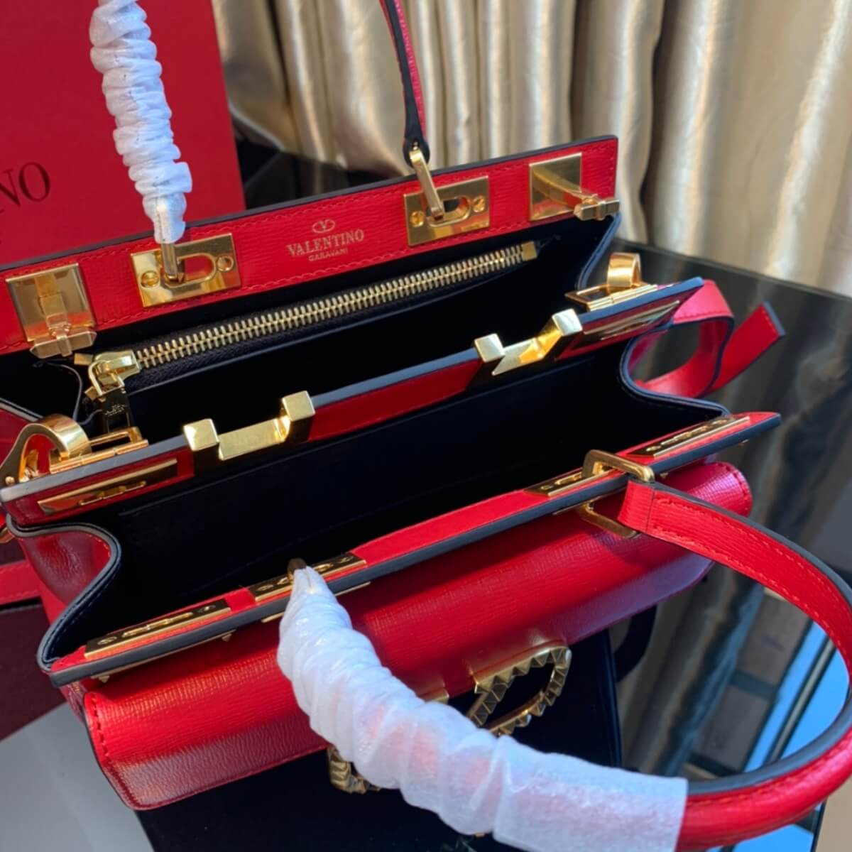 Valentino Designer Rockstud Alcove Satchel Handbag, Valentino Handbag, Designer Handbag, Cheap Designer Handbag, Designer Handbag