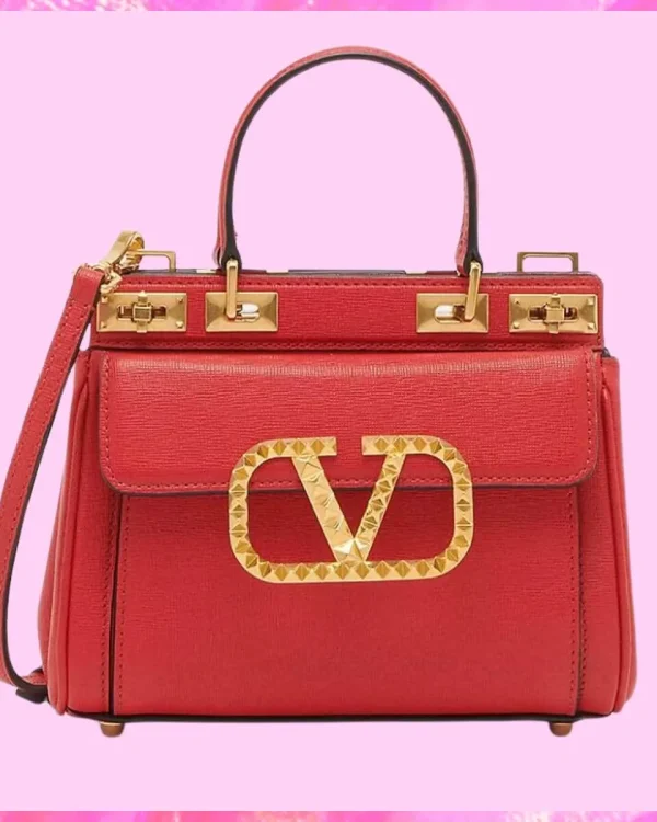 Valentino Designer Rockstud Alcove Satchel Handbag, Valentino Handbag, Designer Handbag, Cheap Designer Handbag, Designer Handbag