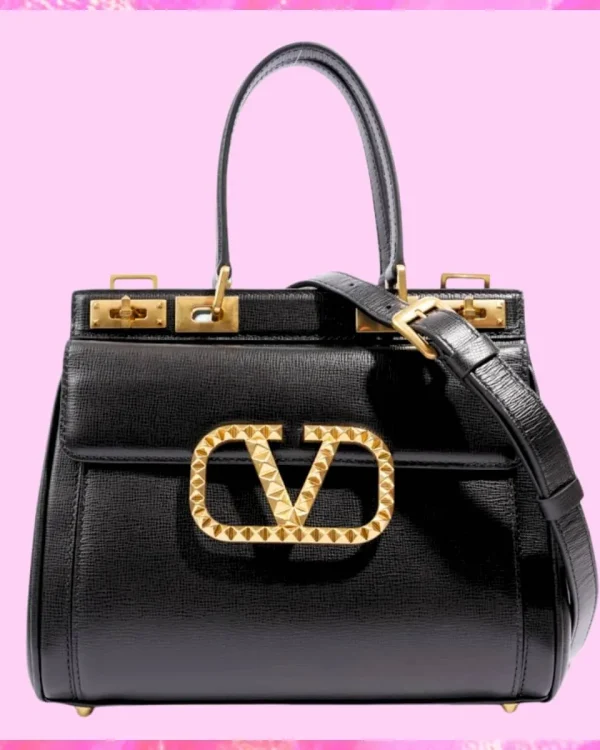Valentino Designer Rockstud Alcove Satchel Handbag, Valentino Handbag, Designer Handbag, Cheap Designer Handbag, Designer Handbag