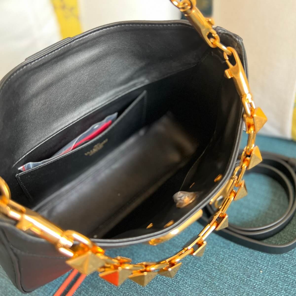 Valentino Designer Rockstud Leather Hobo Bag, Valentino Handbag, Designer Handbag, Cheap Designer Handbag, Designer Handbag