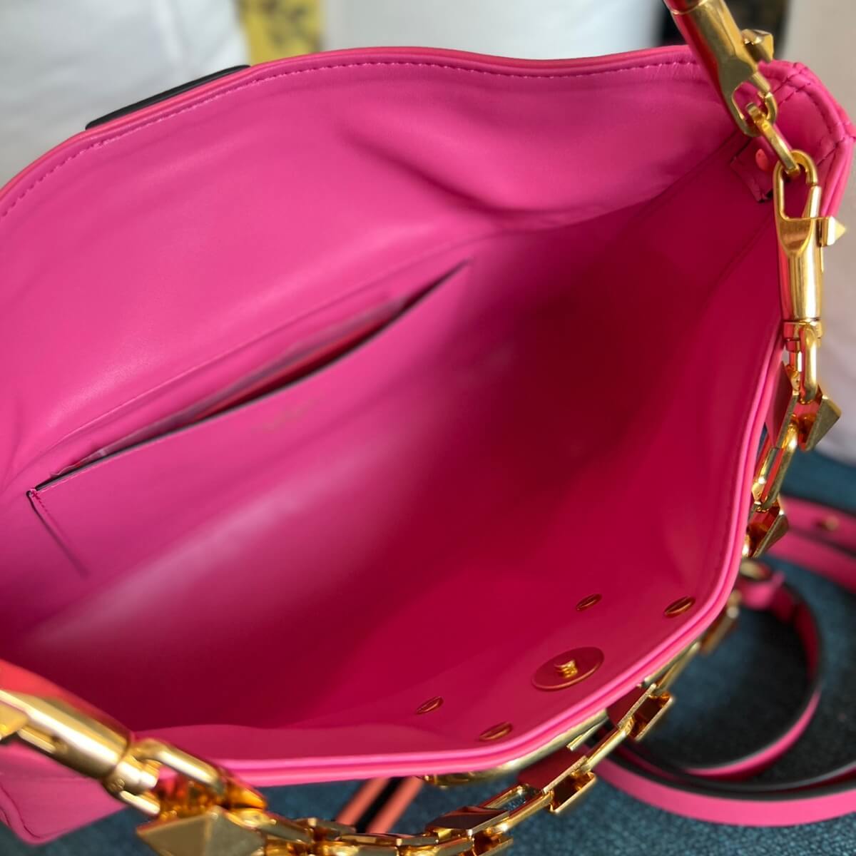 Valentino Designer Rockstud Leather Hobo Bag, Valentino Handbag, Designer Handbag, Cheap Designer Handbag, Designer Handbag