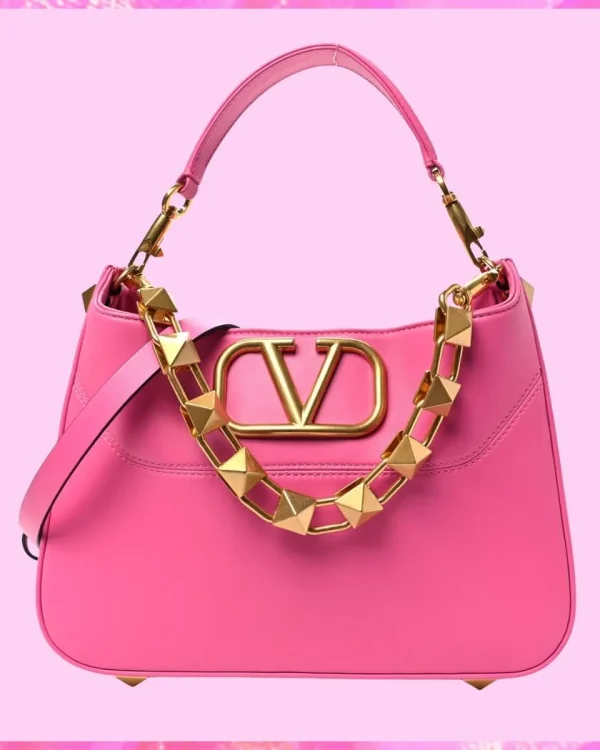 Valentino Designer Rockstud Leather Hobo Bag, Valentino Handbag, Designer Handbag, Cheap Designer Handbag, Designer Handbag