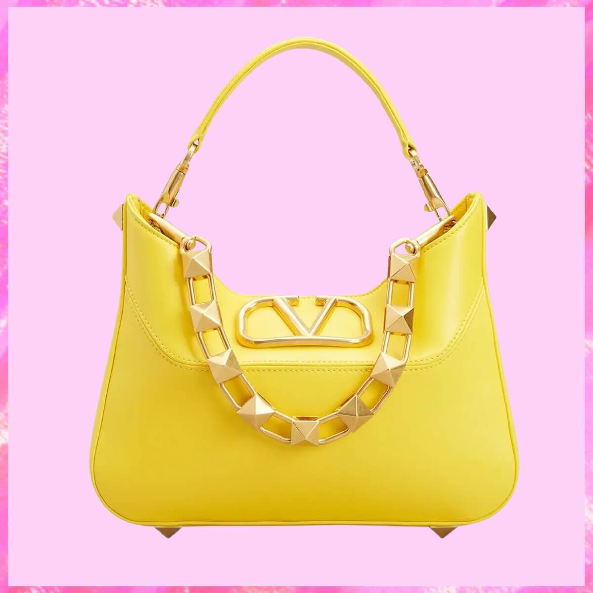 Valentino Designer Rockstud Leather Hobo Bag, Valentino Handbag, Designer Handbag, Cheap Designer Handbag, Designer Handbag
