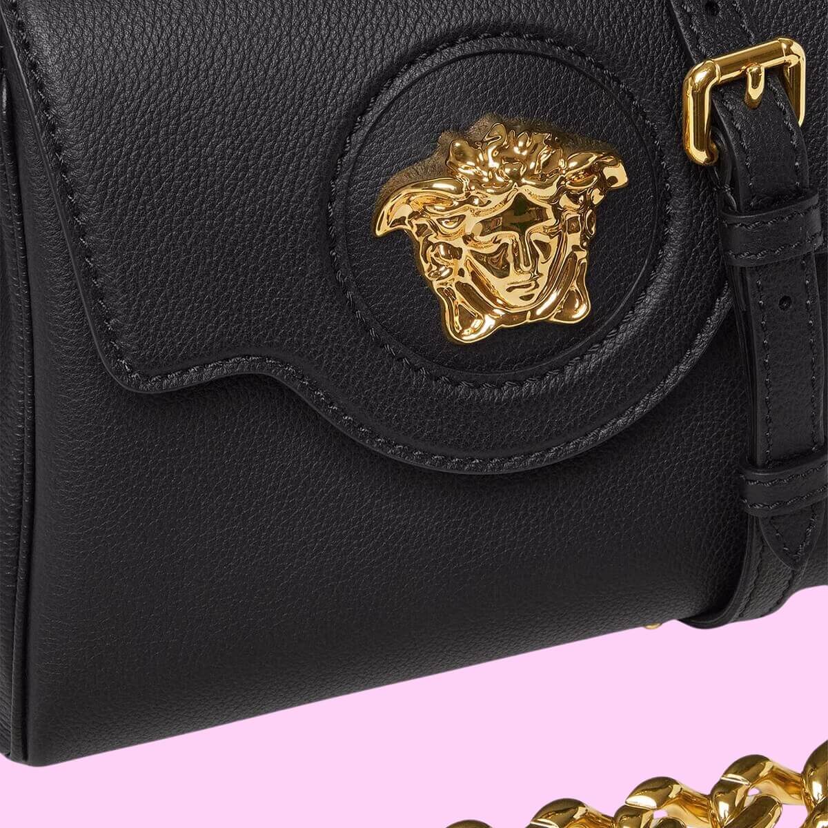 Versace Designer Medusa Charm Chain Handbag, Versace Handbag, Designer Handbag, Cheap Designer Handbag, Designer Handbag