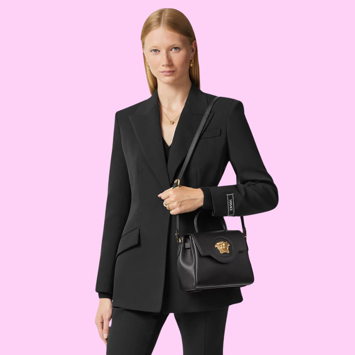 Versace Designer Medusa Charm Chain Handbag, Versace Handbag, Designer Handbag, Cheap Designer Handbag, Designer Handbag