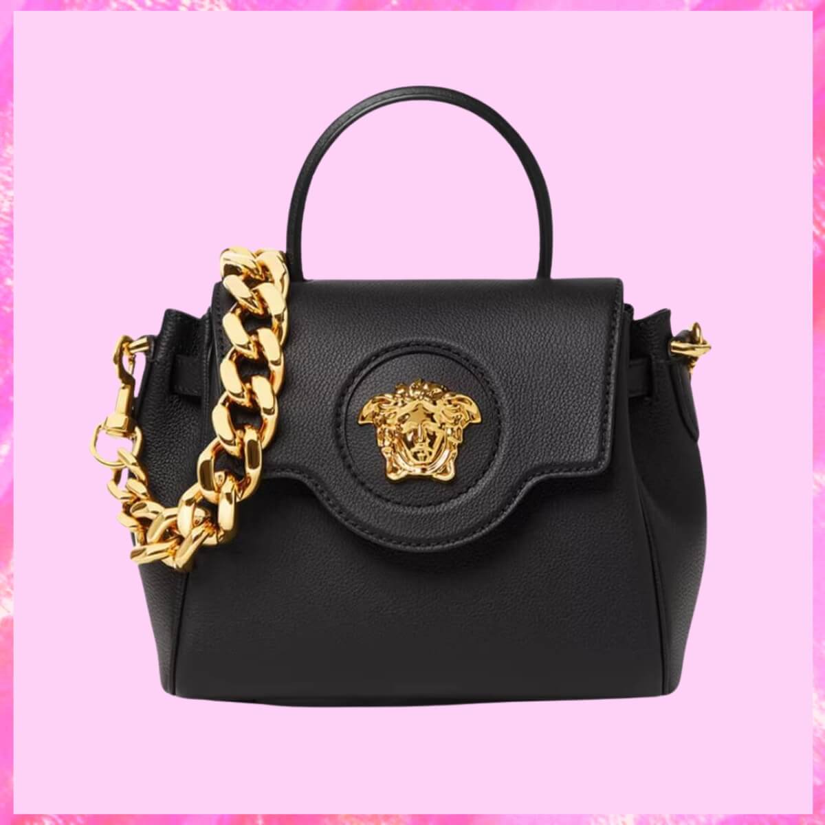 Versace Designer Medusa Charm Chain Handbag, Versace Handbag, Designer Handbag, Cheap Designer Handbag, Designer Handbag
