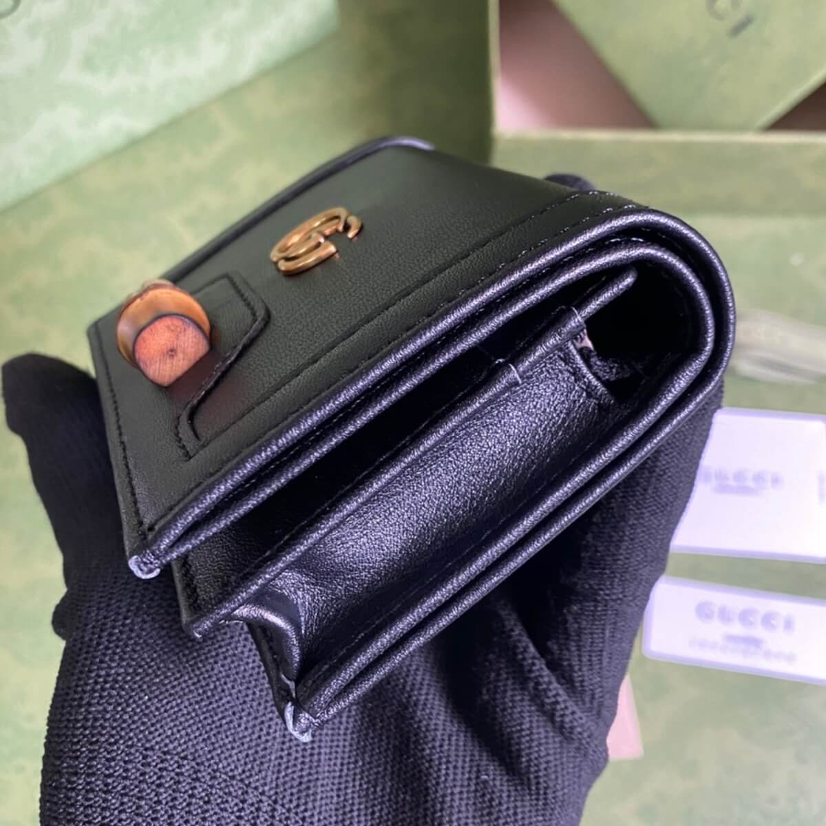 Gucci Designer Double G Leather Compact Wallet, Gucci Handbag, Designer Handbag, Cheap Designer Handbag, Designer Handbag