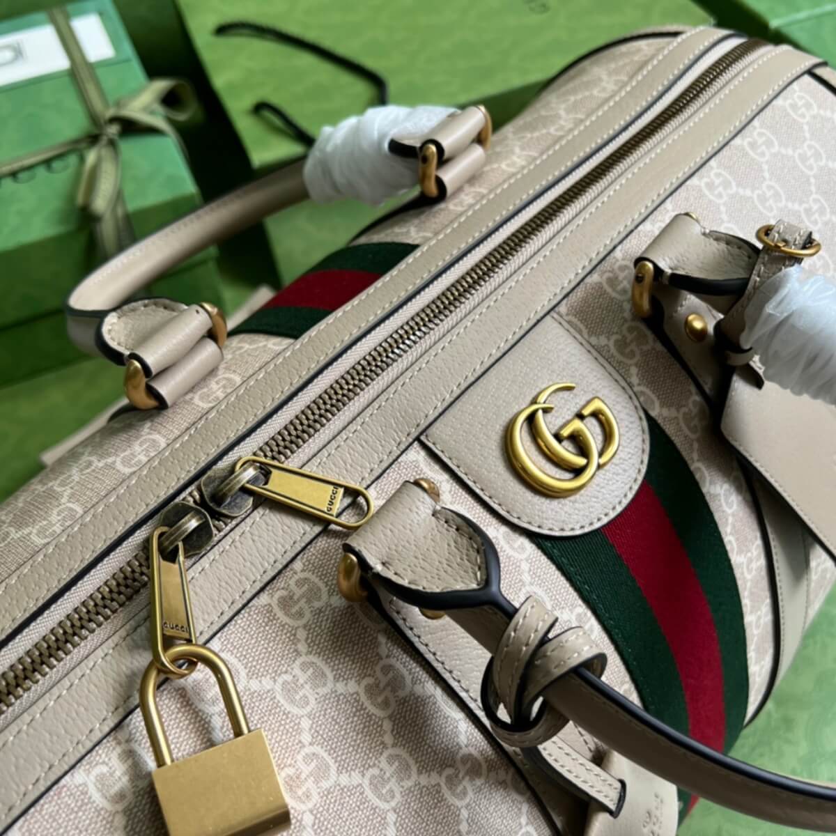 Gucci Designer GG Supreme Savoy Duffle Bag, Gucci Handbag, Designer Handbag, Cheap Designer Handbag, Designer Handbag