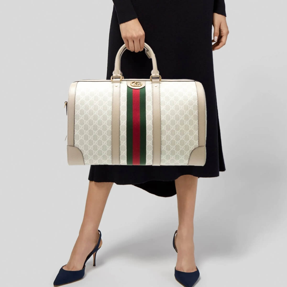 Gucci Designer GG Supreme Savoy Duffle Bag, Gucci Handbag, Designer Handbag, Cheap Designer Handbag, Designer Handbag