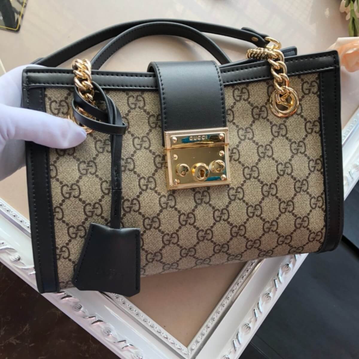 Gucci Designer Padlock Medium Tote Bag, Gucci Handbag, Designer Handbag, Cheap Designer Handbag, Designer Handbag