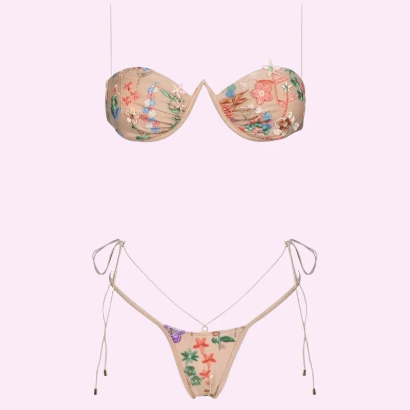 Floral Push Up Bikini Set swimwear for women