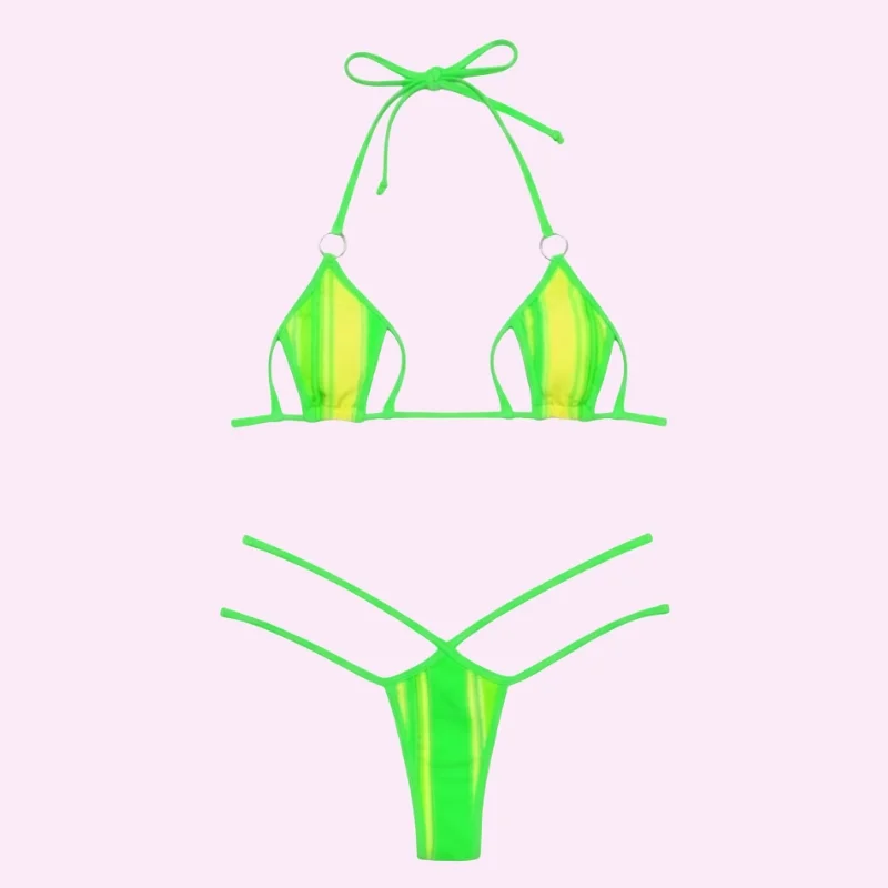 Neon Green Micro Bikini Set swimwear for women